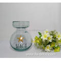 hand blown glass bubble flower vase